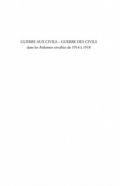 Produktbild: Guerre aux civils - Guerre des civils