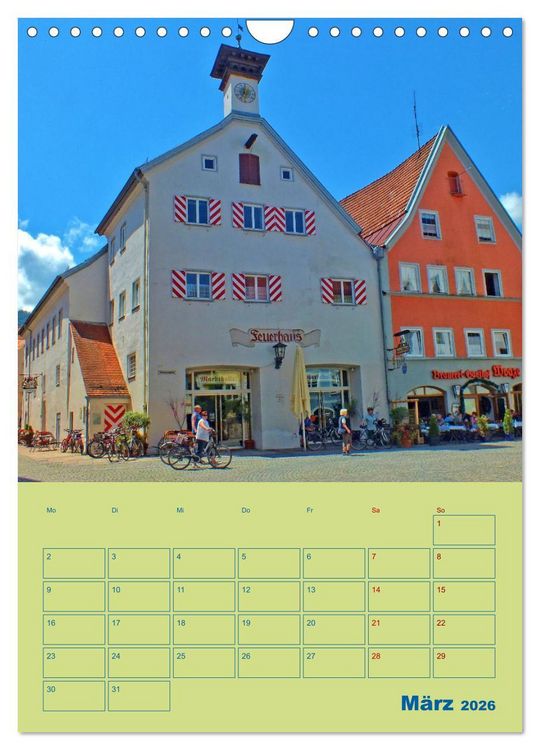Produktbild: F&uuml;ssen - Ein Allg&auml;uer Terminplaner (Wandkalender 2026 DIN A4 hoch), CALVENDO Monatskalender