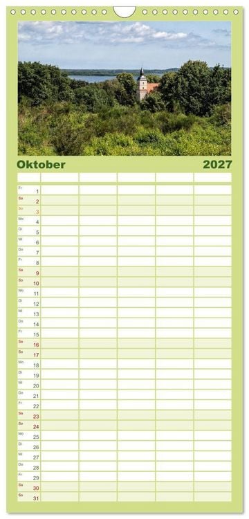 Produktbild: Familienplaner 2027 - Das idyllische Usedom mit 5 Spalten (Wandkalender, 21 x 45 cm) CALVENDO