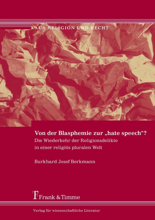 Produktbild: Von der Blasphemie zur "hate speech"?
