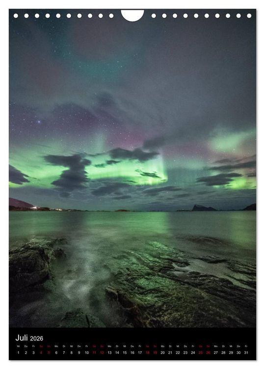 Produktbild: Nordlichtn&auml;chte (Wandkalender 2026 DIN A4 hoch), CALVENDO Monatskalender