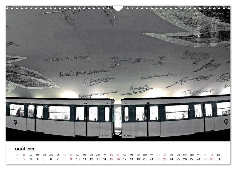 Produktbild: Paris M&eacute;tropolitain (Calendrier mural 2026 DIN A3 vertical), CALVENDO calendrier mensuel