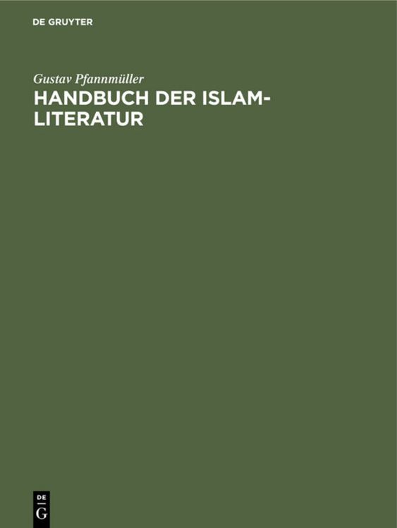 Produktbild: Handbuch der Islam-Literatur