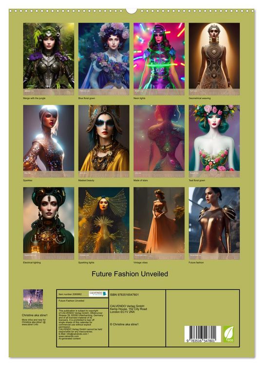 Produktbild: Future Fashion Unveiled (High Quality Premium Wall Calendar 2026 DIN A2 portrait),CALVENDO 12 Month Wall Calendar