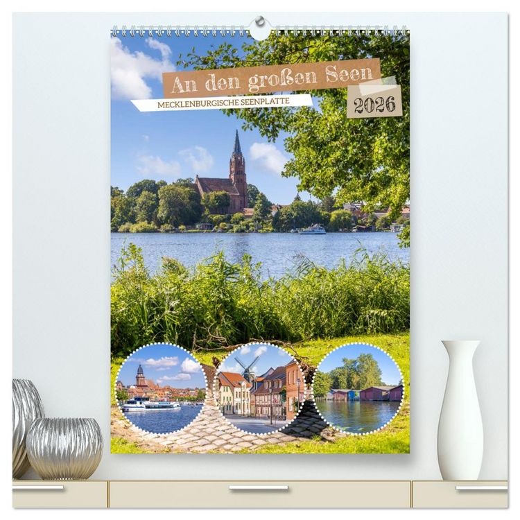 Produktbild: An den gro&szlig;en Seen der Mecklenburgischen Seenplatte (hochwertiger Premium Wandkalender 2026 DIN A2 hoch), Kunstdruck in Hochglanz