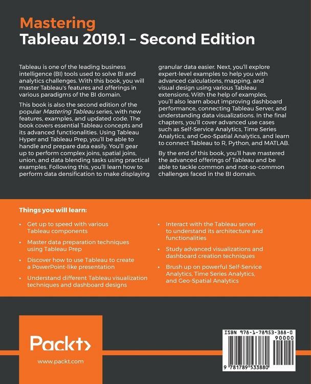 Produktbild: Mastering Tableau 2019.1 - Second Edition