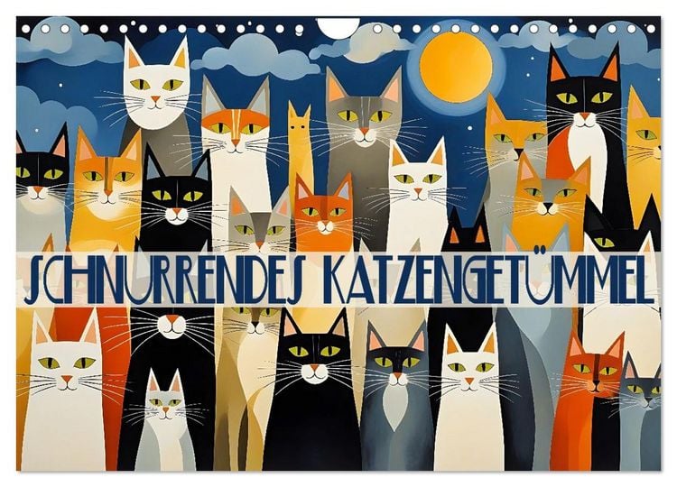 Produktbild: Schnurrendes Katzenget&uuml;mmel (Wandkalender 2026 DIN A4 quer), CALVENDO Monatskalender