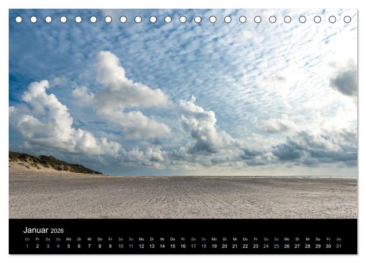 Produktbild: Wolken &uuml;ber D&auml;nemark (Tischkalender 2026 DIN A5 quer), CALVENDO Monatskalender