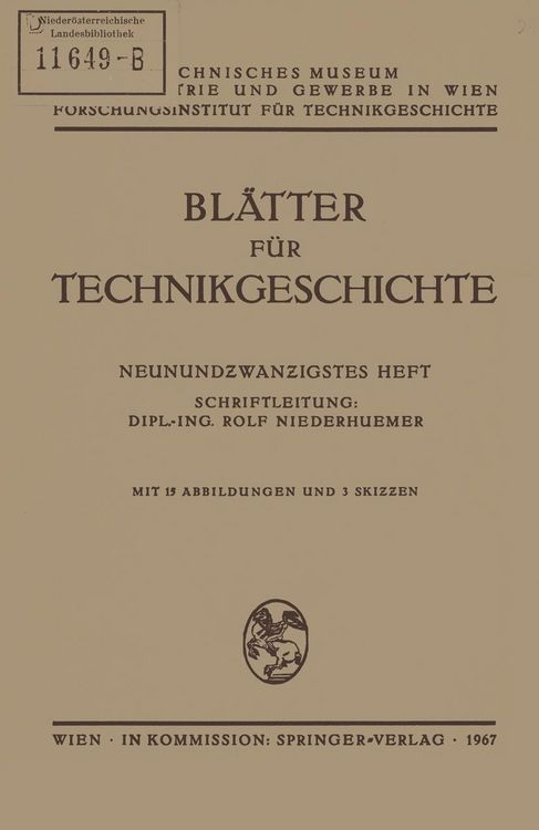 Produktbild: Bl&auml;tter f&uuml;r Technikgeschichte
