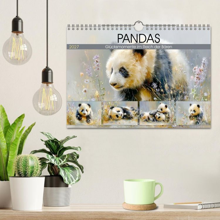 Produktbild: Pandas. Gl&uuml;cksmomente im Reich der B&auml;ren (Wandkalender 2027 DIN A4 quer), CALVENDO Monatskalender