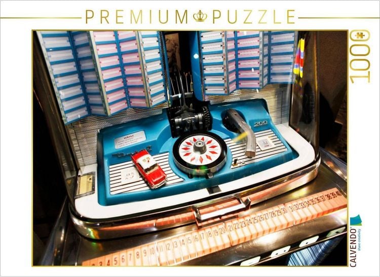 Produktbild: CALVENDO Puzzle Wurlitzer Jukebox Schallplatten | 1000 Teile Lege-Gr&ouml;&szlig;e 64x48cm Foto-Puzzle f&uuml;r gl&uuml;ckliche Stunden