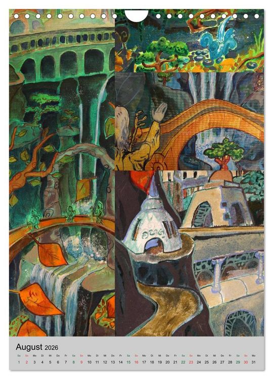 Produktbild: Thilia. Reise durch Mittelerde. Acrylmalerei von Michael Weiler. (Wandkalender 2026 DIN A4 hoch), CALVENDO Monatskalender