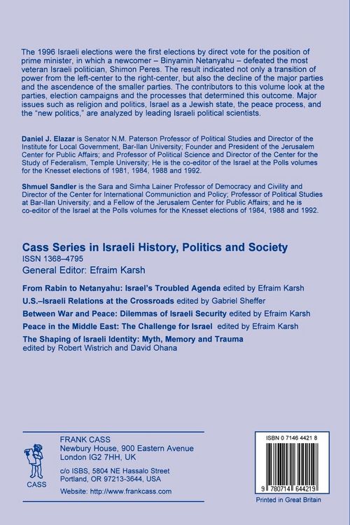 Produktbild: Israel at the Polls, 1996