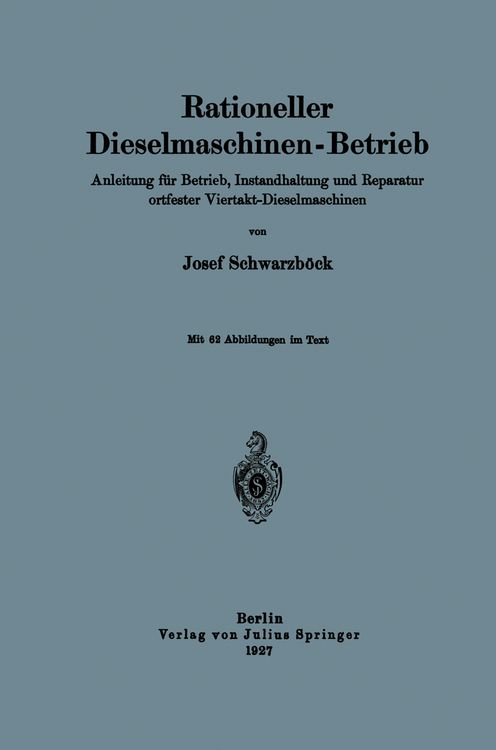 Produktbild: Rationeller Dieselmaschinen-Betrieb