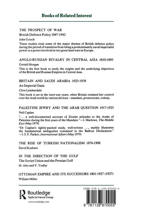 Produktbild: British Policy Towards the Ottoman Empire 1908-1914