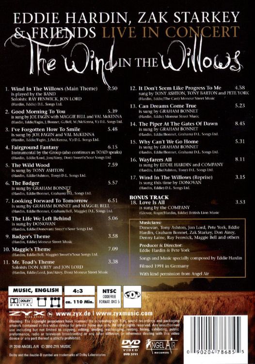 Live In Concert: Presenting Wind In The Willows