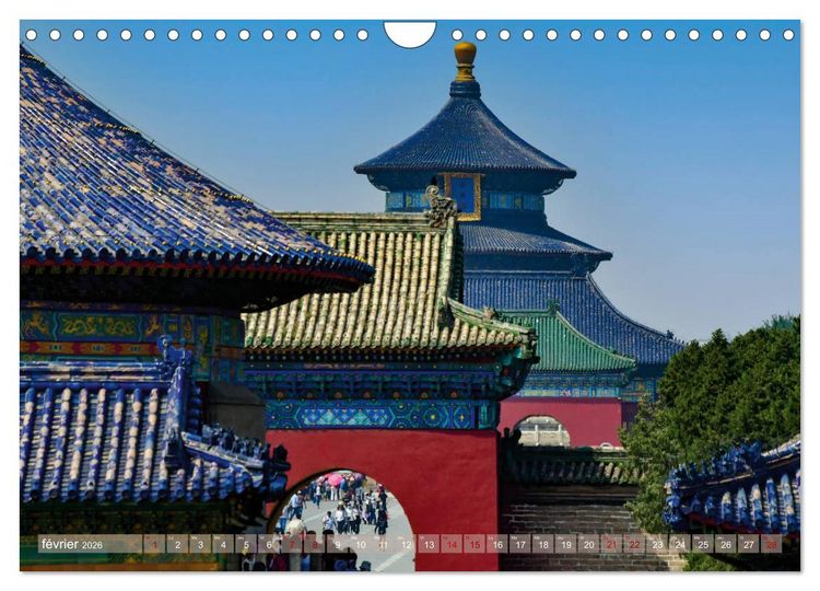 Produktbild: Palais et jardins imp&eacute;riaux &agrave; P&eacute;kin (Calendrier mural 2026 DIN A4 vertical), CALVENDO calendrier mensuel