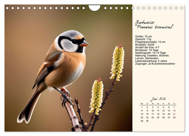 Produktbild: Meisen richtig erkennen (Wandkalender 2026 DIN A4 quer), CALVENDO Monatskalender
