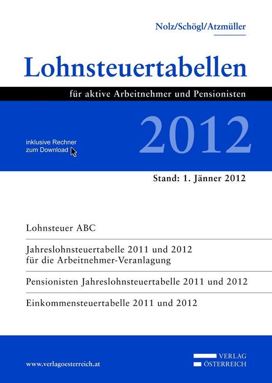 Produktbild: Lohnsteuertabellen 2012 inklusive Rechner zum Download