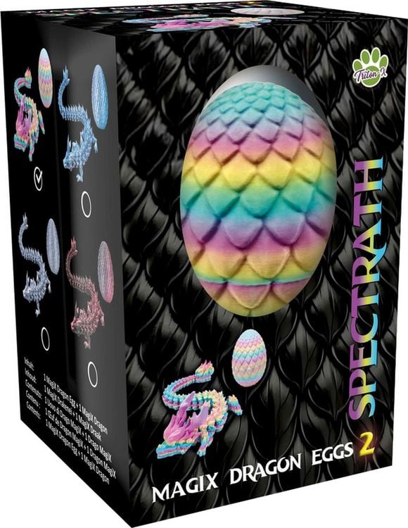 Produktbild: MagiX Dragon Eggs Serie 2, 4er Mix Display ( Lunarix, Azulith, Spectrath & Jadryx )
