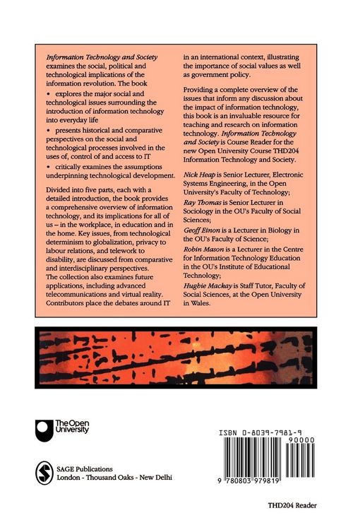 Produktbild: Information Technology and Society