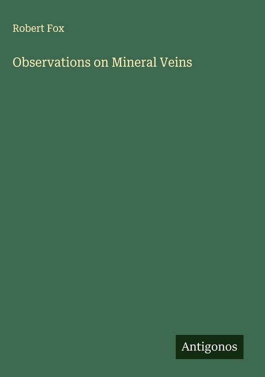 Produktbild: Observations on Mineral Veins