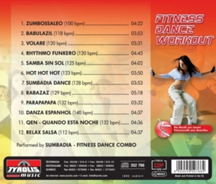 Produktbild: FitnessDance LatinMusik geeignet f.Zumba Training
