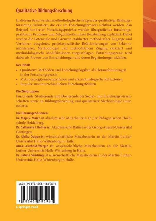 Produktbild: Qualitative Bildungsforschung