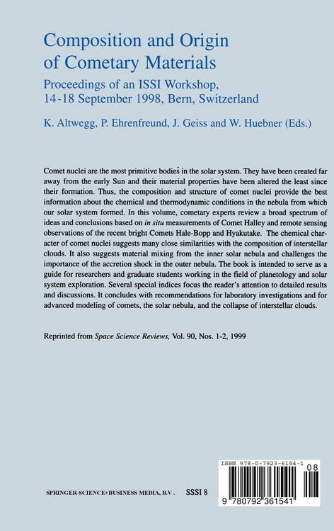 Produktbild: Composition and Origin of Cometary Materials