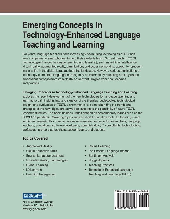 Produktbild: Emerging Concepts in Technology-Enhanced Language Teaching and Learning