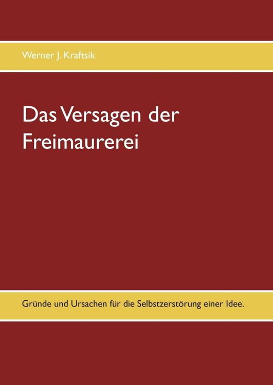 Produktbild: Das Versagen der Freimaurerei