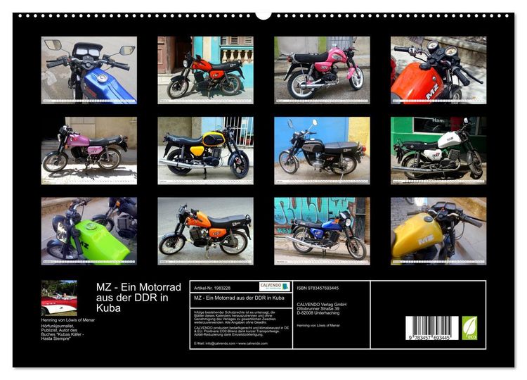 Produktbild: MZ - Ein Motorrad aus der DDR in Kuba (hochwertiger Premium Wandkalender 2026 DIN A2 quer), Kunstdruck in Hochglanz
