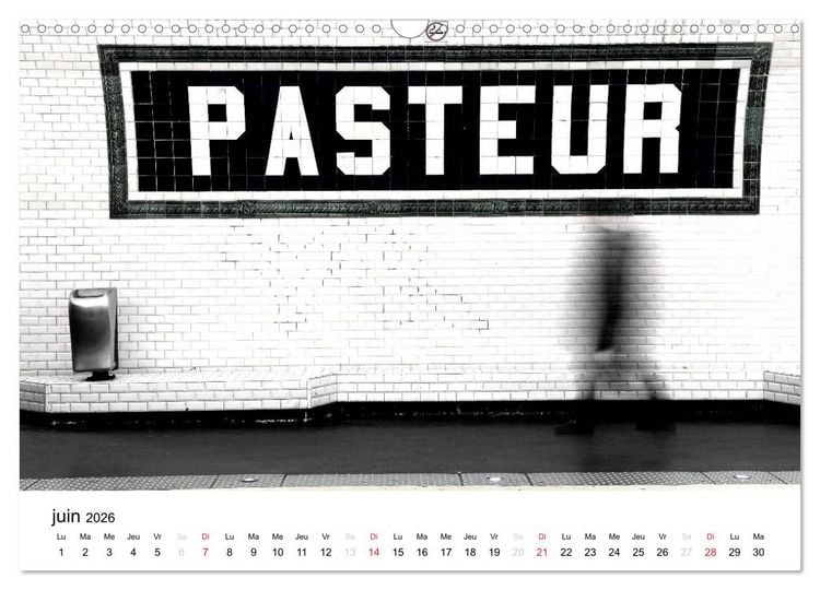 Produktbild: Paris M&eacute;tropolitain (Calendrier mural 2026 DIN A3 vertical), CALVENDO calendrier mensuel