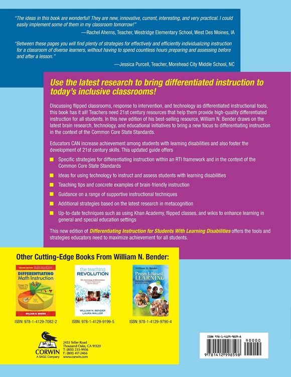 Produktbild: Differentiating Instruction for Students With Learning Disabilities