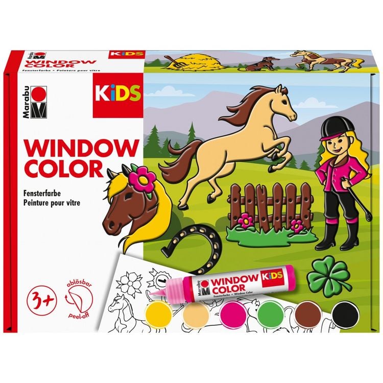 Produktbild: Marabu KiDS Window Color Ponyhof 6x25ml
