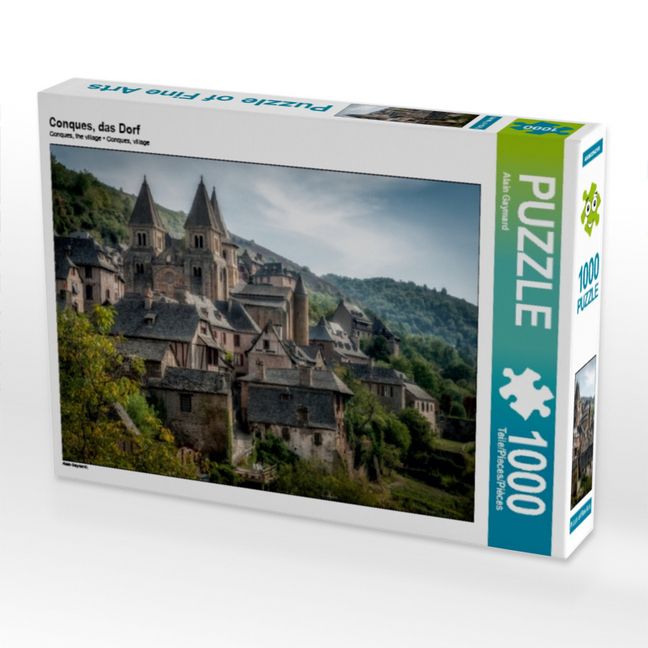 Produktbild: CALVENDO Puzzle Conques, das Dorf | 1000 Teile Lege-Gr&ouml;&szlig;e 64x48cm Foto-Puzzle f&uuml;r gl&uuml;ckliche Stunden
