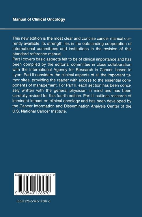Produktbild: Manual of Clinical Oncology