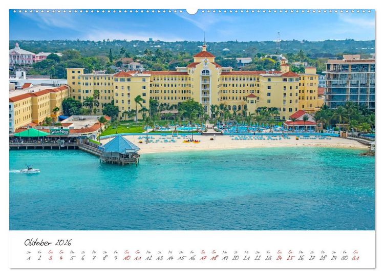 Produktbild: Nassau - Stadt mit karibischem Flair (hochwertiger Premium Wandkalender 2026 DIN A2 quer), Kunstdruck in Hochglanz