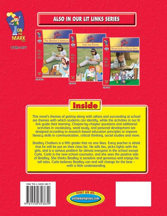 Produktbild: There's a Boy in the Girls' Bathroom, by Louis Sachar Lit Link Grades 4-6