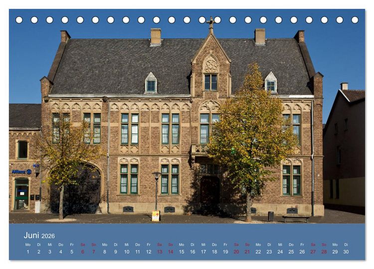 Produktbild: ERFTSTADT - Burgen und B&uuml;rgerh&auml;user (Tischkalender 2026 DIN A5 quer), CALVENDO Monatskalender