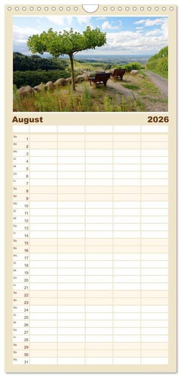 Produktbild: Familienplaner 2026 - B&auml;nke. In der Ruhe liegt die Kraft. mit 5 Spalten (Wandkalender, 21 x 45 cm) CALVENDO