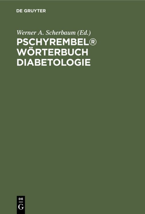 Produktbild: Pschyrembel&reg; W&ouml;rterbuch Diabetologie