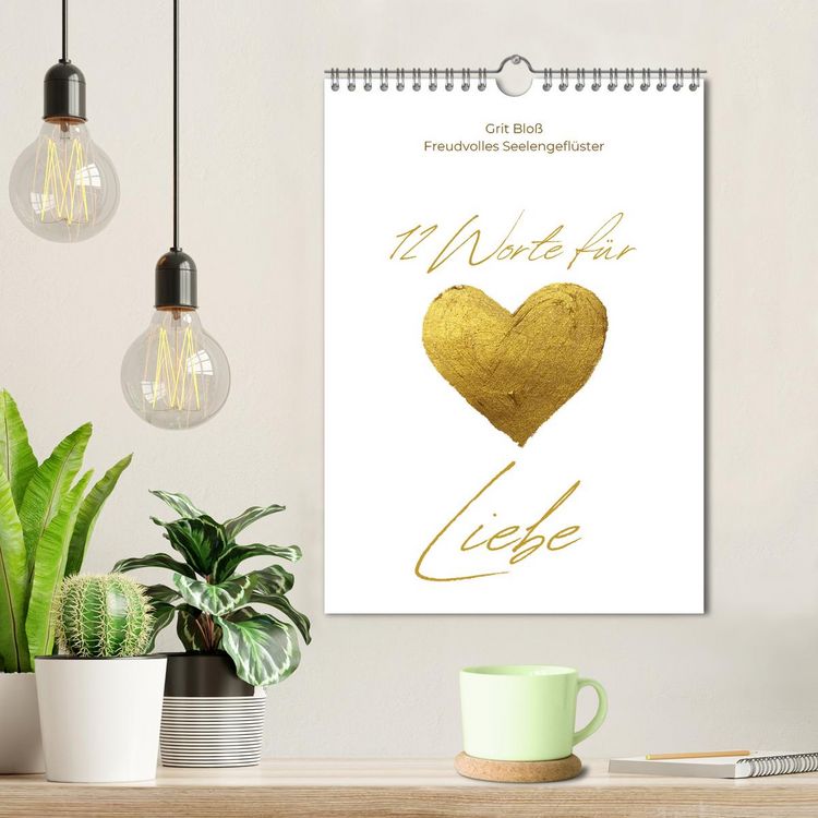 Produktbild: 12 Worte f&uuml;r Liebe (Wandkalender 2026 DIN A4 hoch), CALVENDO Monatskalender