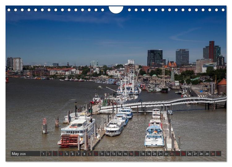 Produktbild: Hamburg.Discover northern Germany&rsquo;s cosmopolitan city (Wall Calendar 2026 DIN A4 landscape), CALVENDO 12 Month Wall Calendar