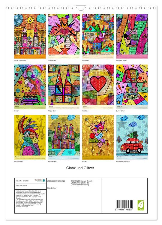 Produktbild: Glanz und Glitzer (Wandkalender 2026 DIN A3 hoch), CALVENDO Monatskalender