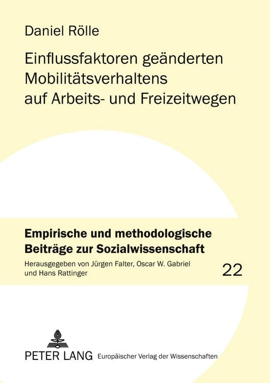 Produktbild: Einflussfaktoren ge&auml;nderten Mobilit&auml;tsverhaltens auf Arbeits- und Freizeitwegen