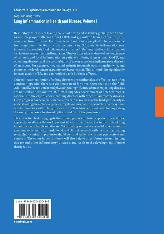 Produktbild: Lung Inflammation in Health and Disease, Volume I