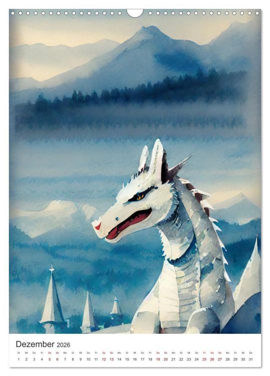 Produktbild: Faszination Mittelalter - Von mittelalterlichen Burgen und Drachen (Wandkalender 2026 DIN A3 hoch), CALVENDO Monatskalender