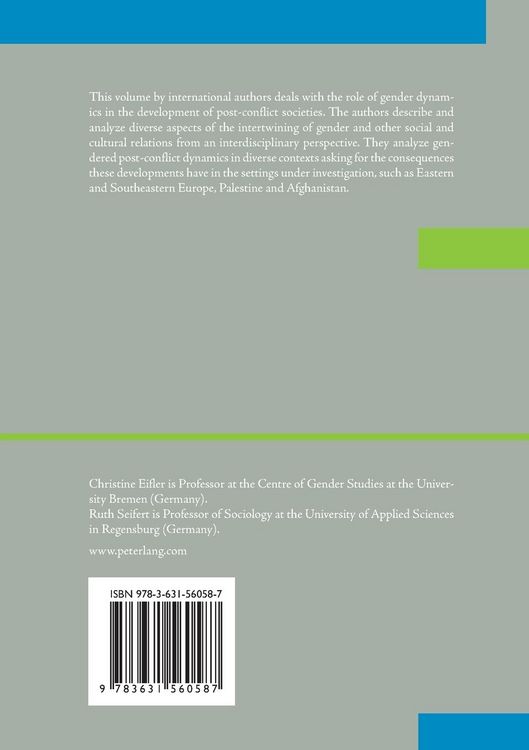 Produktbild: Gender Dynamics and Post-Conflict Reconstruction