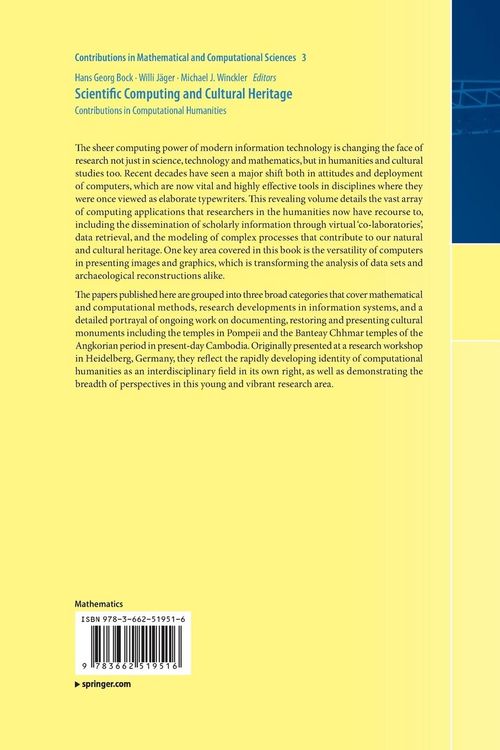 Produktbild: Scientific Computing and Cultural Heritage